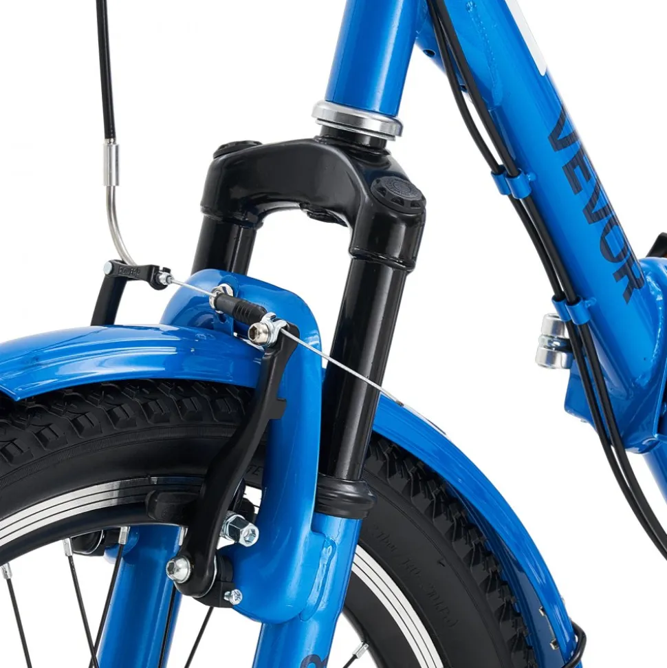 VEVOR Folding Adult Tricycle 20 inch 7 Speed Foldable Trikes for Adult, 3 Wheel Cruiser Bike w/ Cargo Basket, Adjustable Seat, Double-Wall Wheel Rims, Shopping Picnic Tricycles for Women, Men, Senior