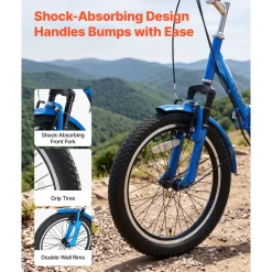 VEVOR Folding Adult Tricycle 20 inch 7 Speed Foldable Trikes for Adult, 3 Wheel Cruiser Bike w/ Cargo Basket, Adjustable Seat, Double-Wall Wheel Rims, Shopping Picnic Tricycles for Women, Men, Senior