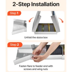 VEVOR Folding Aluminum Alloy Sluice Box, Compact 50