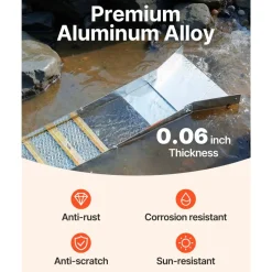 VEVOR Folding Aluminum Alloy Sluice Box, Compact 50