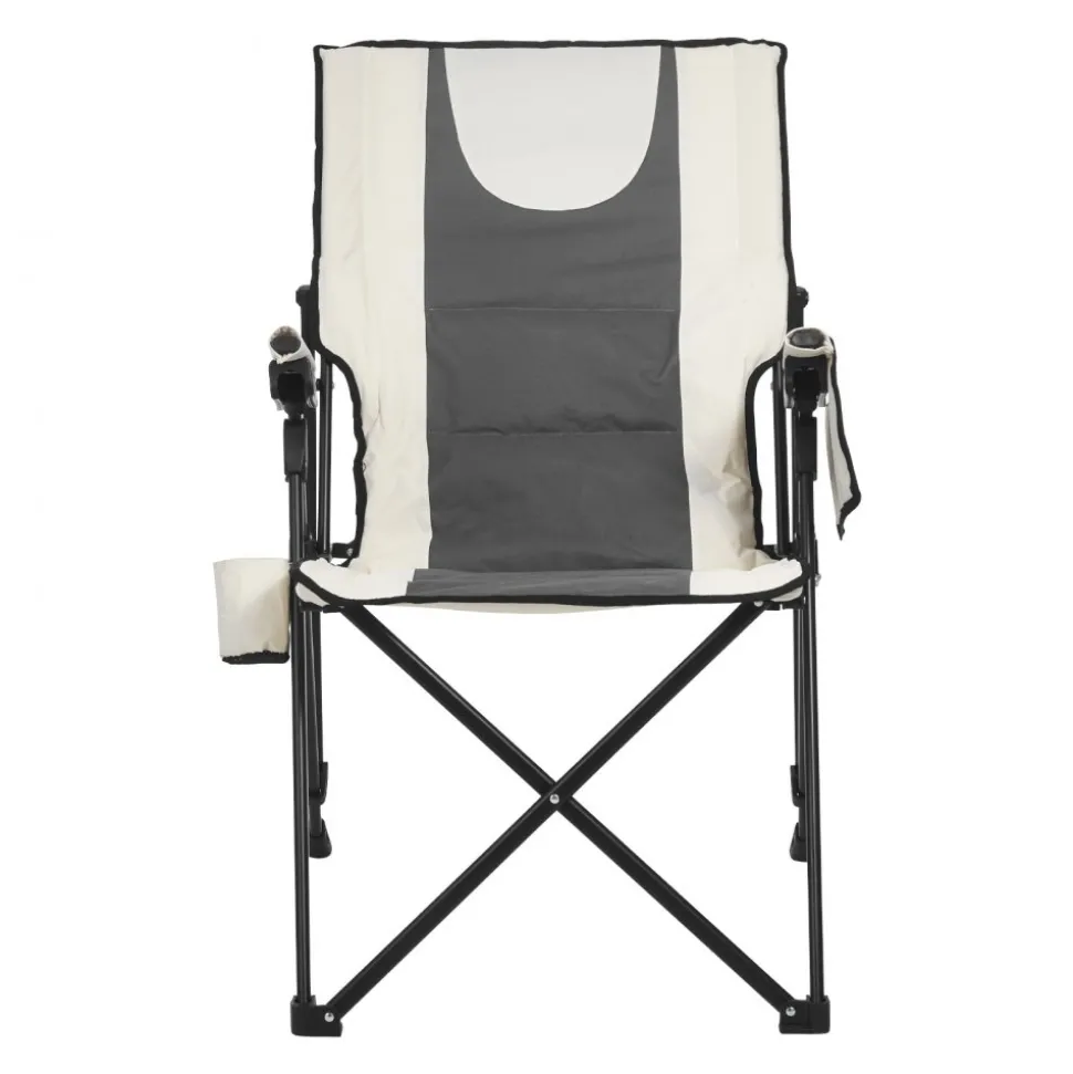 VEVOR Folding Camping Chair, 3 Reclining Positions, Outdoor High Back Camping Chair, 260lbs Weight Capacity, Full Padded Beach Chairs with Armrest & Headrest, Portable Lawn Chairs for Sports Travel