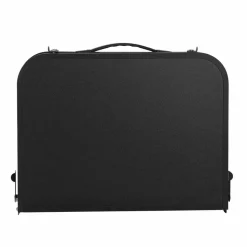 VEVOR Folding Camping Table, Adjustable Height Portable Side Tables, Aluminum MDF Beach Table with Mesh Layer, Carrying Handle, Lightweight Compact for Outdoor Picnic BBQ Cooking, 24x16in, Black