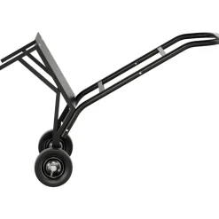 VEVOR Folding Chair Rack, 150 LBS Capacity, Heavy-duty Chair Cart for Stacking 10 Chairs, Multi-Function Metal Chair Storage Dolly with Rubber Wheels, Push-Style Chair Holder, Matte Black
