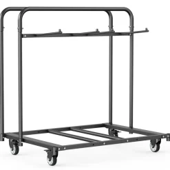 VEVOR Folding Chair Rack, 400 LBS Capacity, Heavy-duty Chair Cart for 5 Tables+14 Chairs, Chair Storage Dolly Chair Holder w/ Swivel Casters and Locking Wheels,for Party Event,Hotel, Matte Black