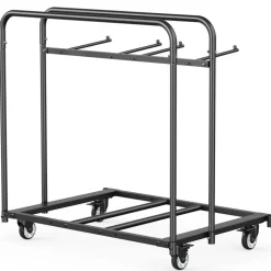 VEVOR Folding Chair Rack, 400 LBS Capacity, Heavy-duty Chair Cart for 5 Tables+14 Chairs, Chair Storage Dolly Chair Holder w/ Swivel Casters and Locking Wheels,for Party Event,Hotel, Matte Black