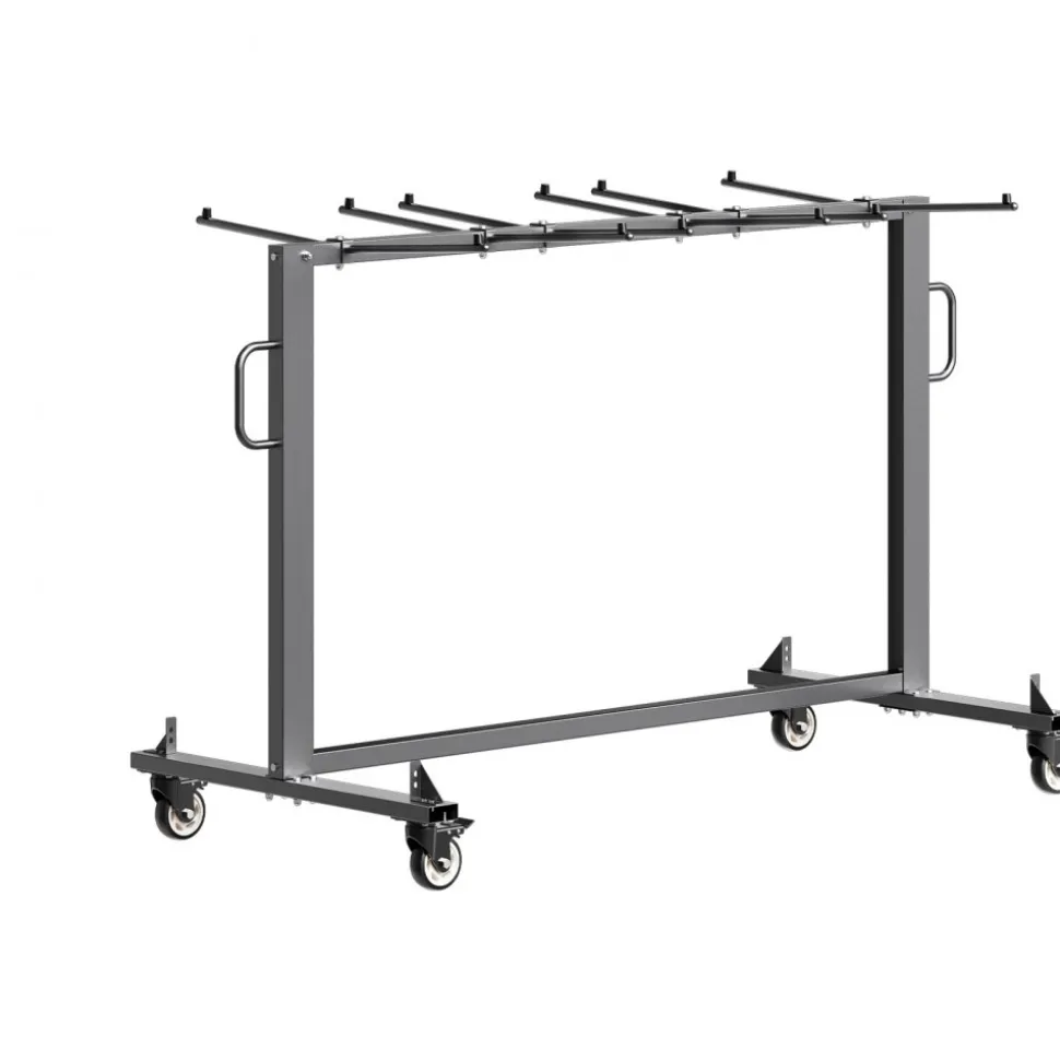VEVOR Folding Chair Rack, 400 LBS Capacity, Heavy-duty Chair Cart for 42 Chairs or 12 Tables, Multi-Function Chair Storage Dolly with Rubber Wheels and Holders, Large Chair Holder, Matte Black