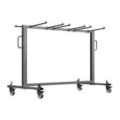 VEVOR Folding Chair Rack, 400 LBS Capacity, Heavy-duty Chair Cart for 42 Chairs or 12 Tables, Multi-Function Chair Storage Dolly with Rubber Wheels and Holders, Large Chair Holder, Matte Black