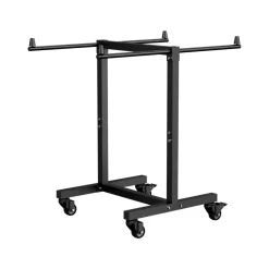 VEVOR Folding Chair Rack, 200 LBS Capacity, T-shape Chair Cart for 14 Chairs, Heavy-duty Metal Chair Storage Dolly with Rubber Wheels, Multi-Function Chair Holder for Party Event,Hotel, Matte Black