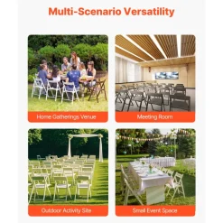 VEVOR Folding Chair Rack, 500 LBS Capacity, Heavy-duty Chair Cart for 60 Chairs, Metal Chair Storage Dolly Chair Holder with Swivel Casters and Locking Wheels, for Party Event,Hotel,Matte Black
