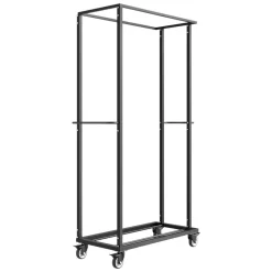 VEVOR Folding Chair Rack, 500 LBS Capacity, Heavy-duty Chair Cart for 60 Chairs, Metal Chair Storage Dolly Chair Holder with Swivel Casters and Locking Wheels, for Party Event,Hotel,Matte Black