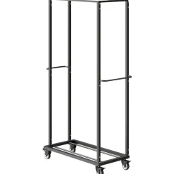 VEVOR Folding Chair Rack, 500 LBS Capacity, Heavy-duty Chair Cart for 60 Chairs, Metal Chair Storage Dolly Chair Holder with Swivel Casters and Locking Wheels, for Party Event,Hotel,Matte Black