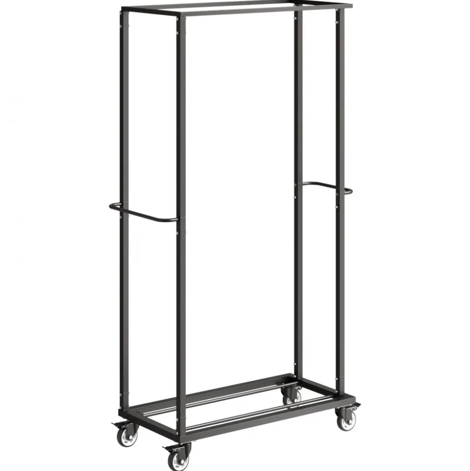 VEVOR Folding Chair Rack, 500 LBS Capacity, Heavy-duty Chair Cart for 60 Chairs, Metal Chair Storage Dolly Chair Holder with Swivel Casters and Locking Wheels, for Party Event,Hotel,Matte Black