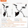 VEVOR Folding Exercise Bike, Foldable Fitness Stationary Bike, Adjustable Magnetic Resistance Stationary Bike, Upright Indoor Cycling Bike for Home Gym Workout, Comfortable Seat Cushion, LCD Monitor
