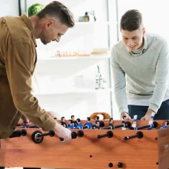 VEVOR Folding Foosball Table, 42 inch Standard Size Table, Indoor Full Size Foosball Tables for Home, Family, and Game Room, Durable Soccer Set, Includes 2 Balls
