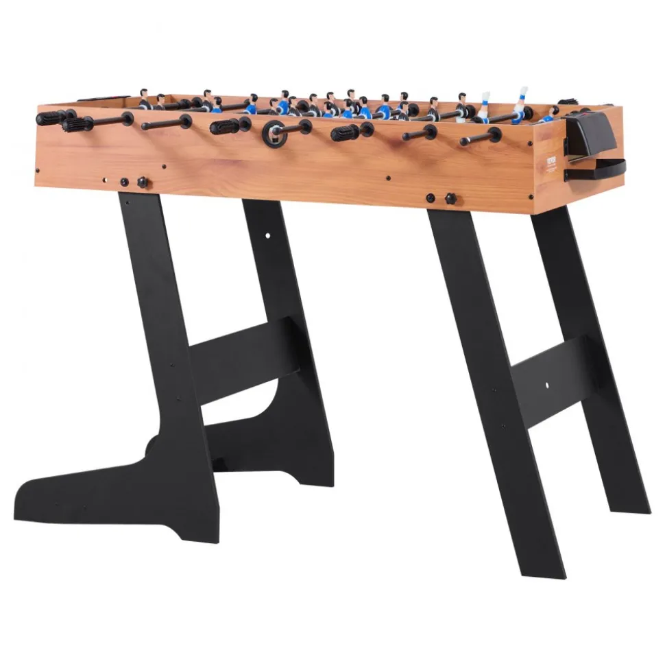 VEVOR Folding Foosball Table, 42 inch Standard Size Table, Indoor Full Size Foosball Tables for Home, Family, and Game Room, Durable Soccer Set, Includes 2 Balls