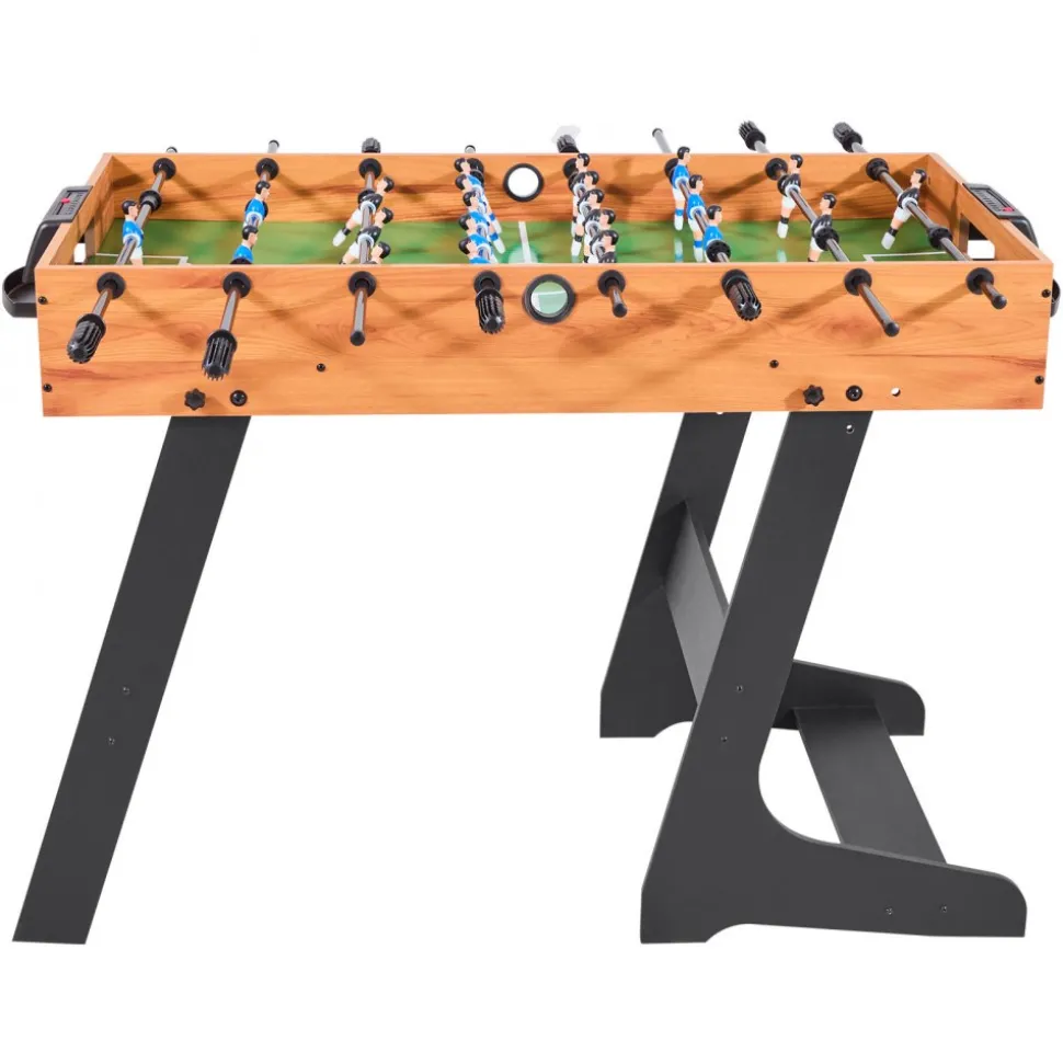 VEVOR Folding Foosball Table, 42 inch Standard Size Table, Indoor Full Size Foosball Tables for Home, Family, and Game Room, Durable Soccer Set, Includes 2 Balls