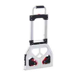 VEVOR Folding Hand Truck and Dolly, 176 lbs Capacity, Aluminum Foldable Cart, Heavy-Duty Luggage Trolley Cart with Telescoping Handle and PP+TPR Wheels for Home, Office, Shopping, Travel