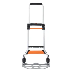 VEVOR Folding Hand Truck, 275 lbs Load Capacity, Aluminum Portable Cart, Convertible Hand Truck and Dolly with Telescoping Handle and PP+TPR Wheels, Ultra Lightweight Super Strong for Moving Warehouse