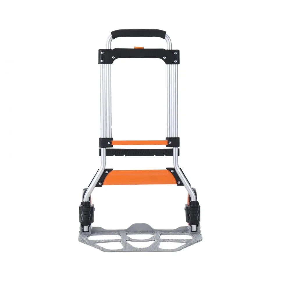 VEVOR Folding Hand Truck, 275 lbs Load Capacity, Aluminum Portable Cart, Convertible Hand Truck and Dolly with Telescoping Handle and PP+TPR Wheels, Ultra Lightweight Super Strong for Moving Warehouse