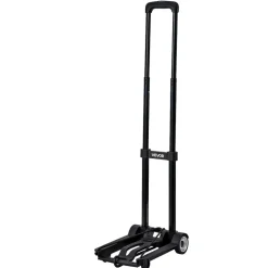 VEVOR Folding Hand Truck, 110 lbs Load Capacity, Collapsible Luggage Cart with 2 Wheels & 1 Elastic Rope, Utility Dolly Platform Cart for Airport Travel Furniture Luggage Office Moving, Black