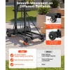 VEVOR Folding Hand Truck, 290 lbs Load Capacity, Collapsible Luggage Cart with 4 Wheels, 2 Elastic Ropes & Expandable Base, Utility Dolly Platform Cart for Airport Travel Luggage Office Moving, Black