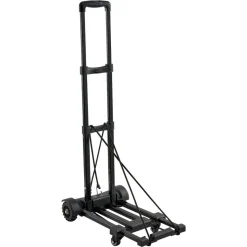 VEVOR Folding Hand Truck, 290 lbs Load Capacity, Collapsible Luggage Cart with 4 Wheels, 2 Elastic Ropes & Expandable Base, Utility Dolly Platform Cart for Airport Travel Luggage Office Moving, Black