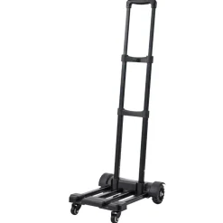 VEVOR Folding Hand Truck, 290 lbs Load Capacity, Collapsible Luggage Cart with 4 Wheels, 2 Elastic Ropes & Expandable Base, Utility Dolly Platform Cart for Airport Travel Luggage Office Moving, Black