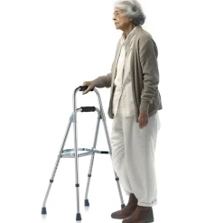 VEVOR Folding Hemi Walker, One Arm Folding Walker for Seniors with 6-Level Adjustable Height, Lightweight Aluminum | Side One-Hand Style Mobility Aid for Elderly Handicapped Disabled, Up to 350LBS