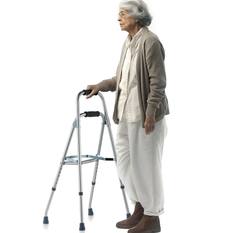 VEVOR Folding Hemi Walker, One Arm Folding Walker for Seniors with 6-Level Adjustable Height, Lightweight Aluminum | Side One-Hand Style Mobility Aid for Elderly Handicapped Disabled, Up to 350LBS