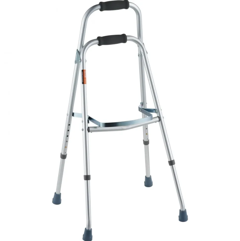 VEVOR Folding Hemi Walker, One Arm Folding Walker for Seniors with 6-Level Adjustable Height, Lightweight Aluminum | Side One-Hand Style Mobility Aid for Elderly Handicapped Disabled, Up to 350LBS