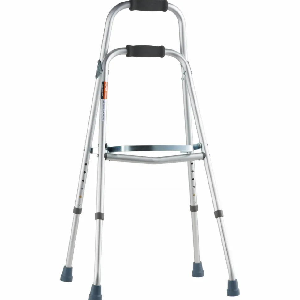 VEVOR Folding Hemi Walker, One Arm Folding Walker for Seniors with 6-Level Adjustable Height, Lightweight Aluminum | Side One-Hand Style Mobility Aid for Elderly Handicapped Disabled, Up to 350LBS