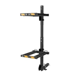 VEVOR Folding Hitch Mounted Ski & Snowboard Rack, Fits 2-Inch Receiver, Carries up to 6 Pairs of Skis or 4 Snowboards, Adjustable Hitch-Mounted Rack for Car with Key Lock, Security Strap, Tilt Access