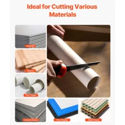 VEVOR Folding Jab Saw, 5 in Foldable Jab Saw with Soft Grip Handle, Folding Drywall Saw with Triple Ground Teeth and Sharp Tip, for Drywall, Wood, PVC Pipes, Cement Board, Thin Sheets, Wall Panels
