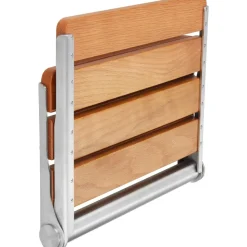 VEVOR Folding Oak Shower Seat, 16.1