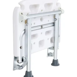 VEVOR Folding PE Shower Seat, 15.7'' x 14.8'' Unfolded, Wall Mounted Fold Up Shower Bench with 500 lbs Load Capacity, Space Saving Fold Down Shower Chair for Seniors Pregnant Women Children Adults