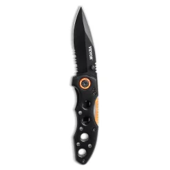 VEVOR Folding Pocket Knife, 3 in/7.6 cm 7Cr17Mov Blade, Aluminum Handle Small EDC Knife with Pocket Clip, Sharp Camping Survival Hiking Knife, 2.8 oz/0.08 kg Easy to Carry for Men Women Self Defense