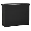 VEVOR Folding Portable Bar Table, 38.6 x 15.2 x 34.3 in, with Carry Bag, Storage Shelf, and Detachable Skirt, Quick and Easy Setup, Foldable Mobile Bartending Station for Events, Party, Tradeshow