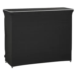 VEVOR Folding Portable Bar Table, 38.6 x 15.2 x 34.3 in, with Carry Bag, Storage Shelf, and Detachable Skirt, Quick and Easy Setup, Foldable Mobile Bartending Station for Events, Party, Tradeshow
