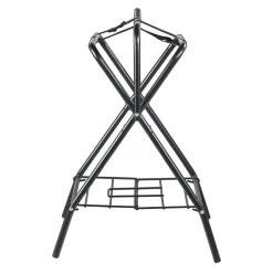 VEVOR Folding Saddle Rack, 28 x 19 x 37.5 in, Freestanding Horse Saddle Stand, Portable Horse Blanket Holder, Heavy Duty Steel Saddle Rack for English & Western Saddles, Tack Storage, Black