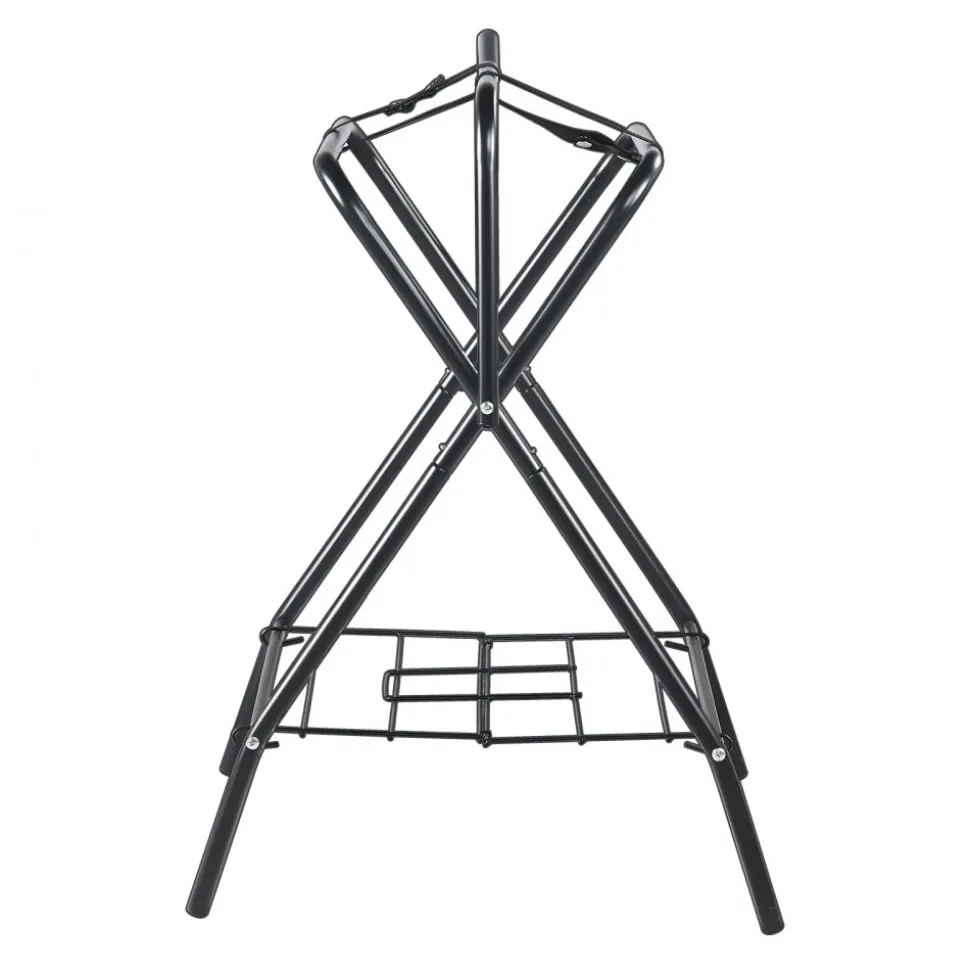 VEVOR Folding Saddle Rack, 28 x 19 x 37.5 in, Freestanding Horse Saddle Stand, Portable Horse Blanket Holder, Heavy Duty Steel Saddle Rack for English & Western Saddles, Tack Storage, Black