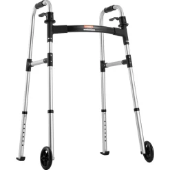 VEVOR Folding Walker, 2-Button Foldable Walker with 5