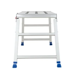 VEVOR Folding Work Platform, Adjustable Height 23-34.5 in, 40 x 18 in Aluminum Step Stool, 500 lbs Load Capacity, Heavy Duty Non-Slip Platform Ladder, Portable Work Bench for Painting, Maintenance