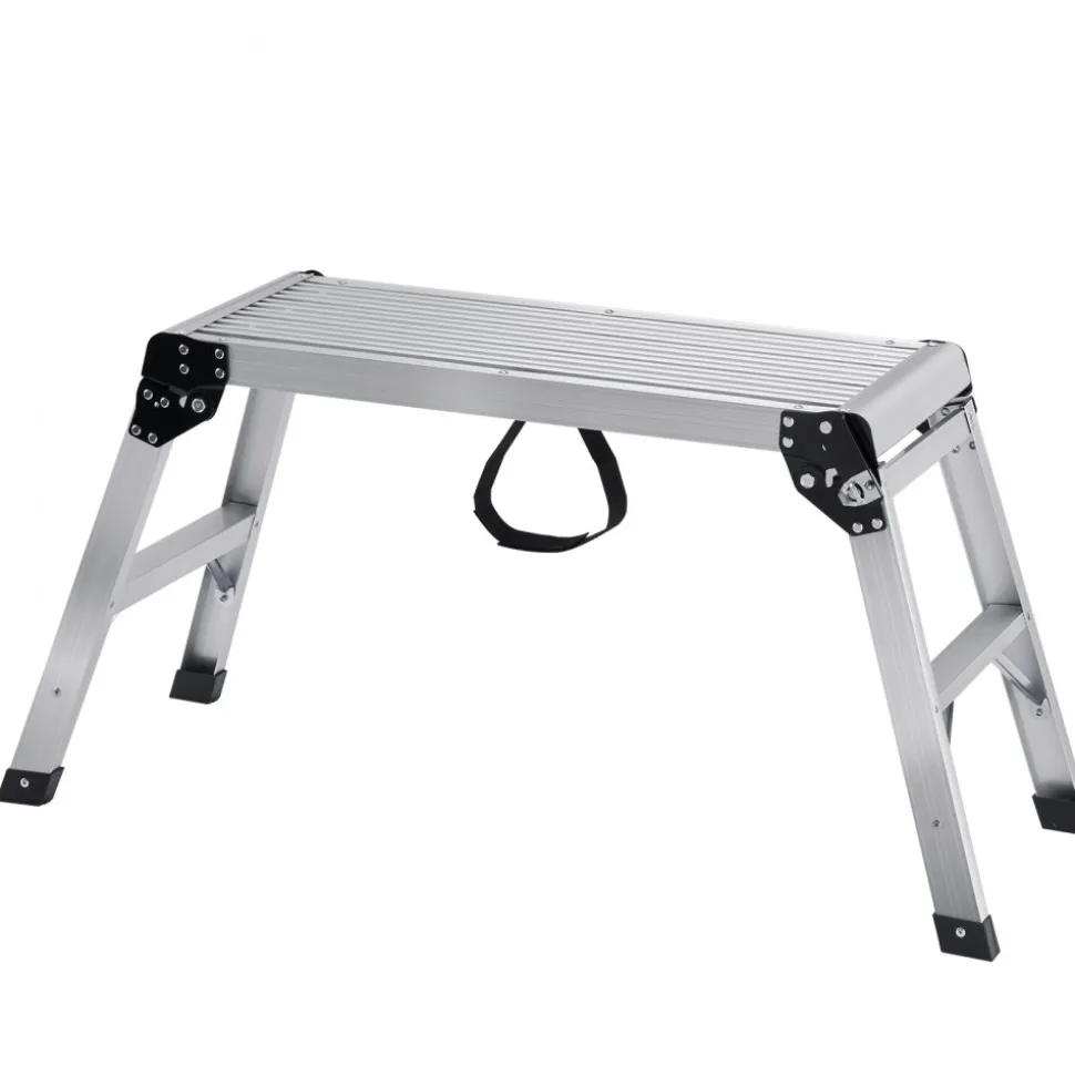VEVOR Folding Work Platform, 330 lbs Load Capacity, Aluminum Drywall Stool Ladder, Heavy Duty Work Bench w/ Non-Slip Feet, Ideal for Washing Vehicles, Cleaning, Painting, Decorating