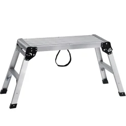 VEVOR Folding Work Platform, 330 lbs Load Capacity, Aluminum Drywall Stool Ladder, Heavy Duty Work Bench w/ Non-Slip Feet, Ideal for Washing Vehicles, Cleaning, Painting, Decorating