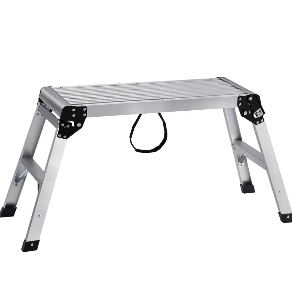 VEVOR Folding Work Platform, 330 lbs Load Capacity, Aluminum Drywall Stool Ladder, Heavy Duty Work Bench w/ Non-Slip Feet, Ideal for Washing Vehicles, Cleaning, Painting, Decorating