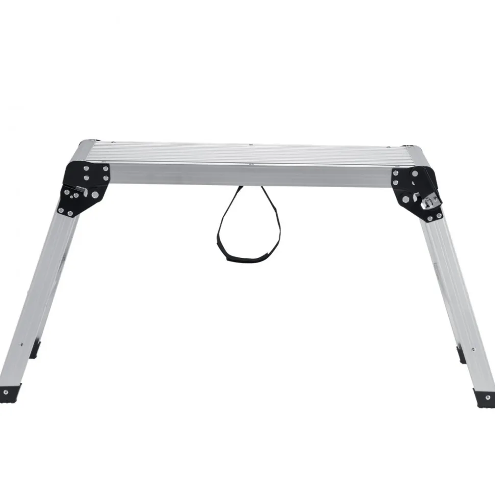 VEVOR Folding Work Platform, 330 lbs Load Capacity, Aluminum Drywall Stool Ladder, Heavy Duty Work Bench w/ Non-Slip Feet, Ideal for Washing Vehicles, Cleaning, Painting, Decorating