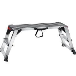 VEVOR Folding Work Platform, 660 lbs Load Capacity, Aluminum Drywall Stool Ladder, Heavy Duty Work Bench w/ Non-Slip Feet, Ideal for Washing Vehicles, Cleaning, Painting, Decorating