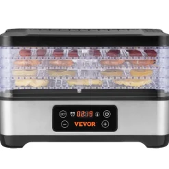 VEVOR Food Dehydrator Machine, 5-Tray Fruit Dehydrator, 300W Electric Food Dryer w/ Digital Adjustable Timer & Temperature for Jerky, Herb, Meat, Beef, Fruit, Dog Treats and Vegetables, ETL Listed