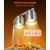 VEVOR Food Heat Lamp, 500W Bulbs, Commercial Food Warmer Light, Electric Stainless Steel French Fry Heating Lamp, Free-standing, Catering Food Warming Equipment for Kitchen Buffet Restaurant, Silver