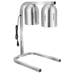 VEVOR Food Heat Lamp, 500W Bulbs, Commercial Food Warmer Light, Electric Stainless Steel French Fry Heating Lamp, Free-standing, Catering Food Warming Equipment for Kitchen Buffet Restaurant, Silver